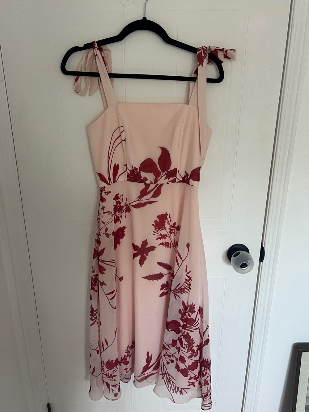 RW&Co Red Floral Tie-Shoulder Midi Dress - Women's - Picture 2 of 7